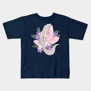 Leopard Gecko with Rose Quartz Kids T-Shirt